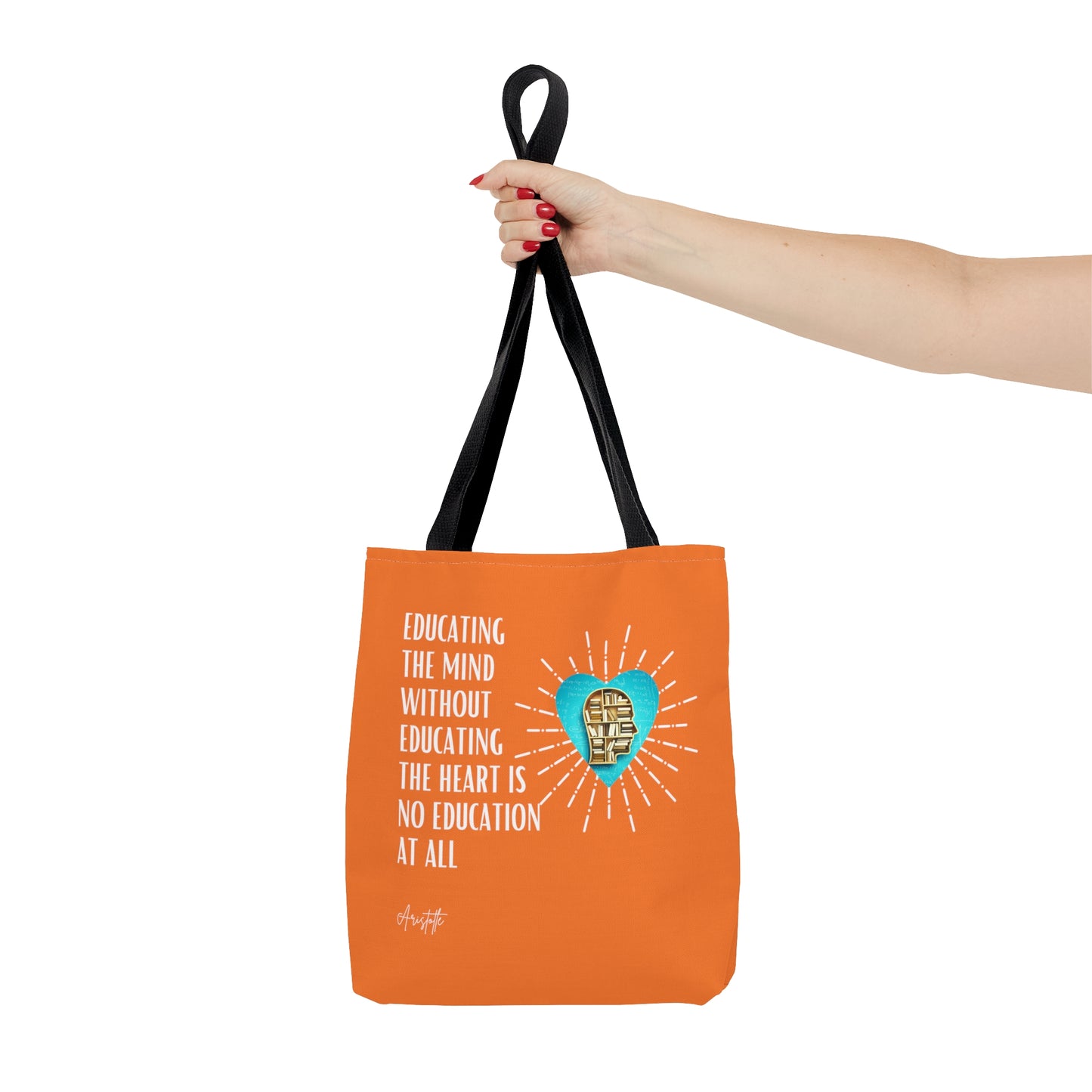 Classic Quotes Tote Bag - Aristotle, 'Educating the mind without educating the heart is no education at all' - Tote Bag