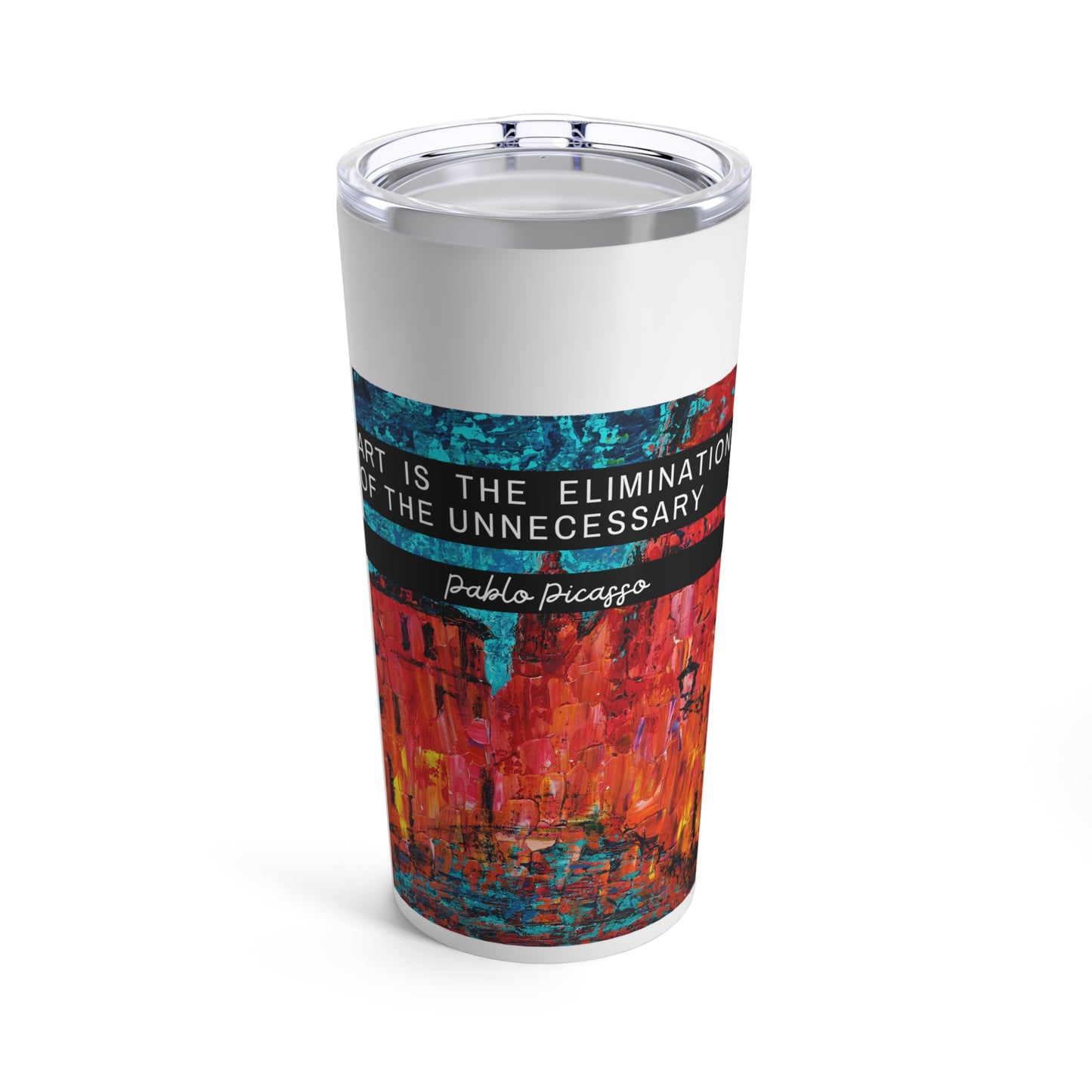 Classic Quotes Tumbler - Pablo Picasso, 'Art is the elimination of the unnecessary'