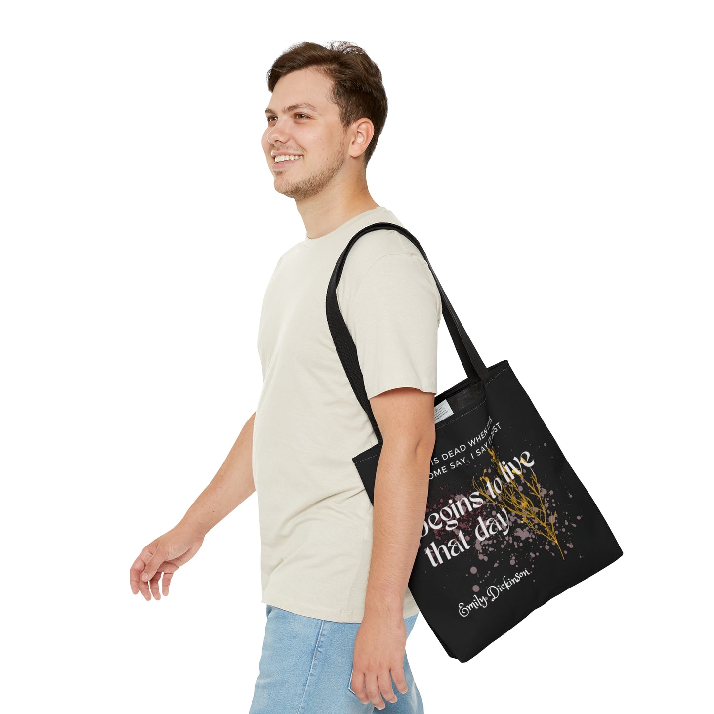 Classic Quotes Tote Bag - Emily Dickinson, 'A word is dead when it is said, some say. I say it just begins to live that day' - Tote Bag