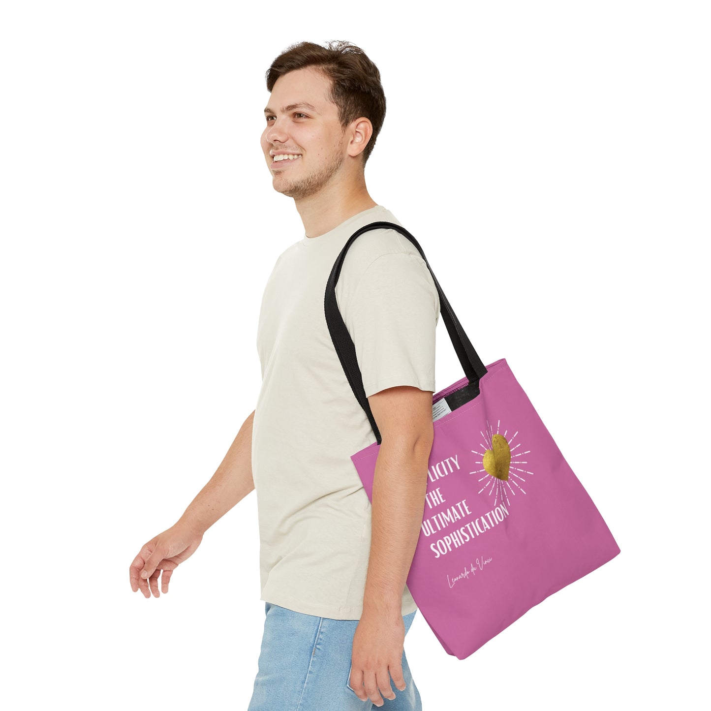Classic Quotes Tote Bag - Leonardo da Vinci, 'Simplicity is the ultimate sophistication' - Tote Bag