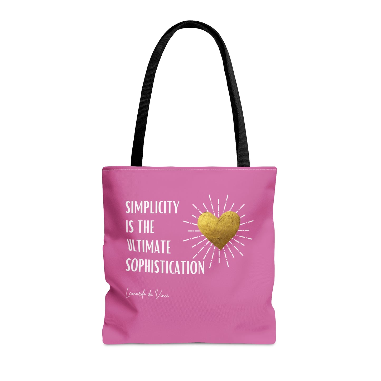 Classic Quotes Tote Bag - Leonardo da Vinci, 'Simplicity is the ultimate sophistication' - Tote Bag