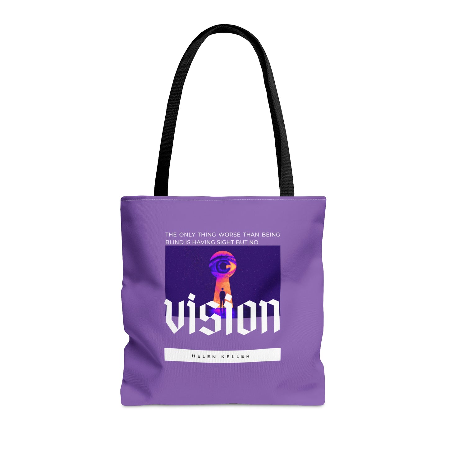 Classic Quotes Tote Bag - Helen Keller, 'The only thing worse than being blind is having sight but no vision' - Tote Bag