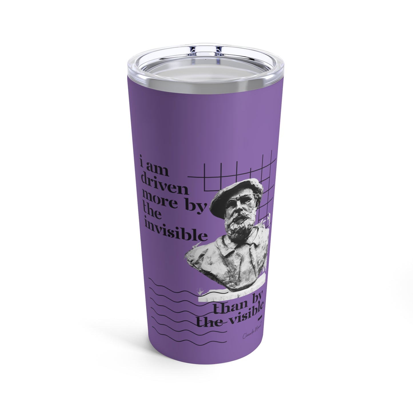 Classic Quotes Tumbler - Claude Monet, 'I am driven more by the invisible than the visible'