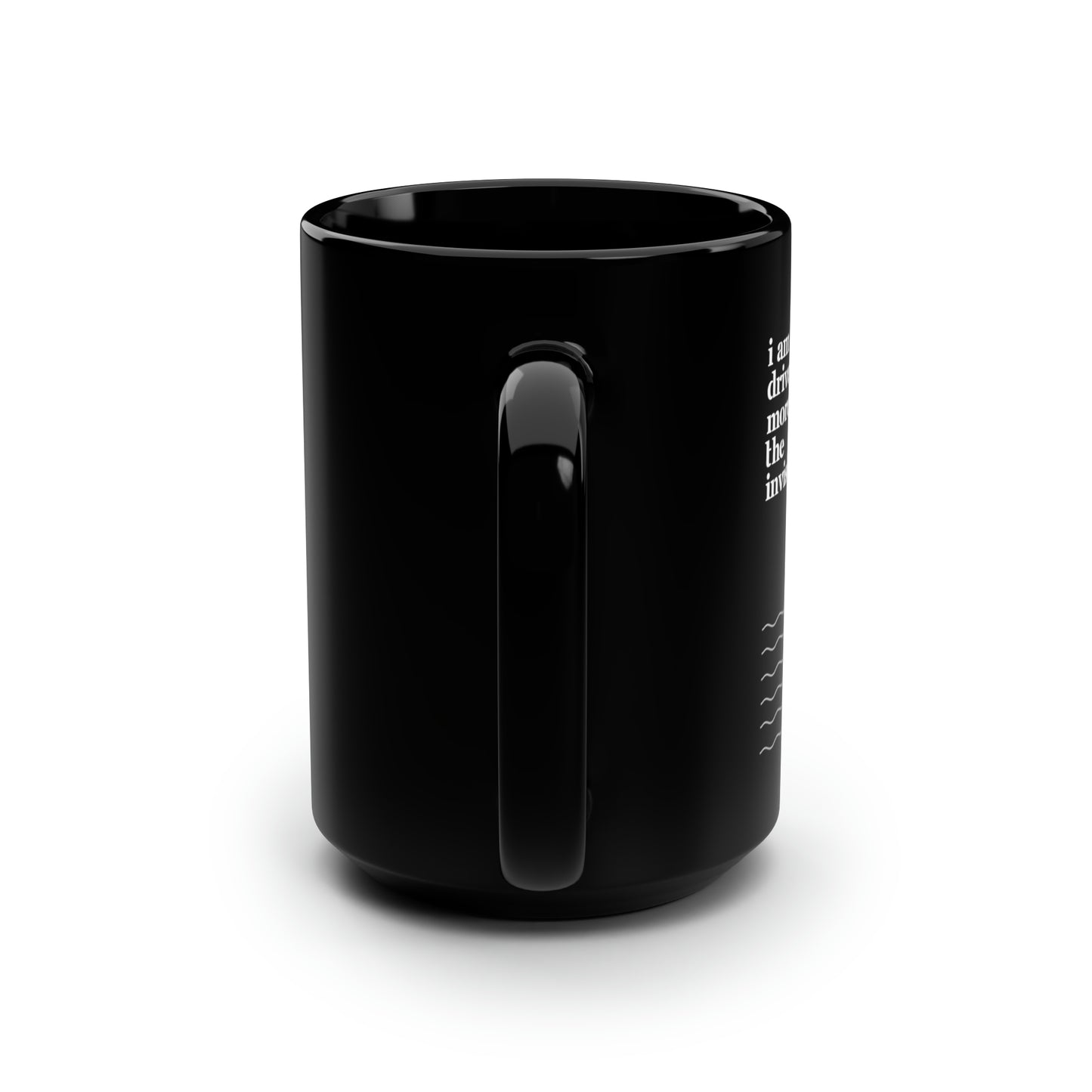 Classic Quotes Black Mug - Claude Monet, 'I am driven more by the invisible than the visible' - 15oz Black Mug