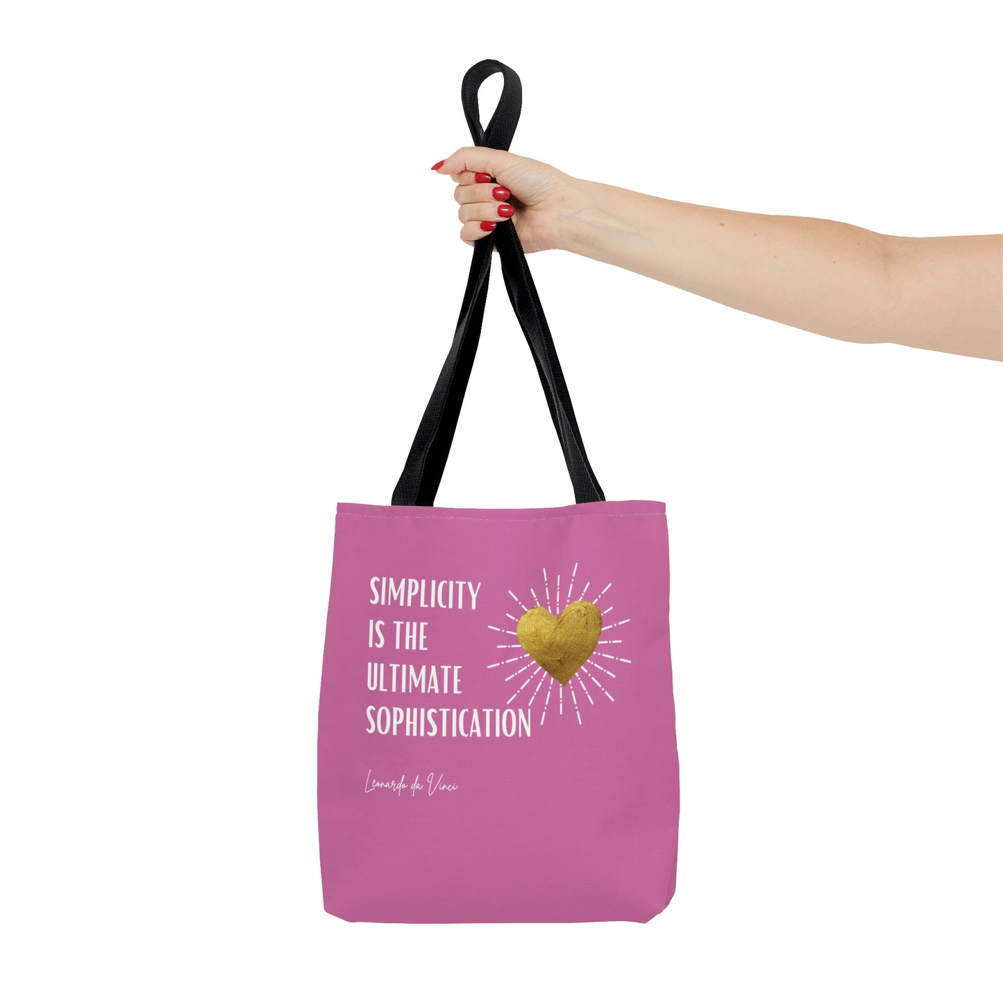 Classic Quotes Tote Bag - Leonardo da Vinci, 'Simplicity is the ultimate sophistication' - Tote Bag