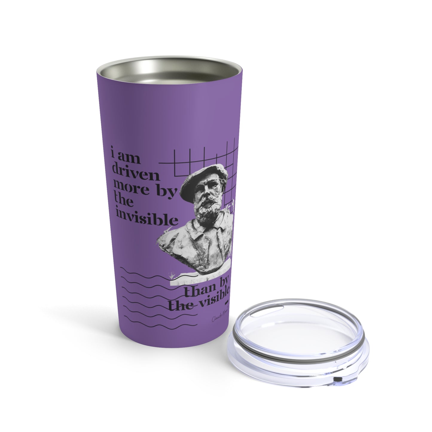 Classic Quotes Tumbler - Claude Monet, 'I am driven more by the invisible than the visible'