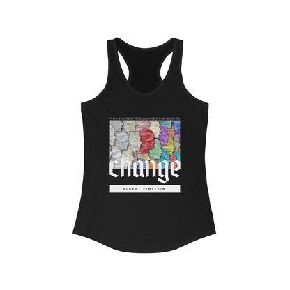 Classic Quotes Racerback Tank - Albert Einstein, 'The measure of intelligence is the ability to change' - Women's Ideal Racerback Tank