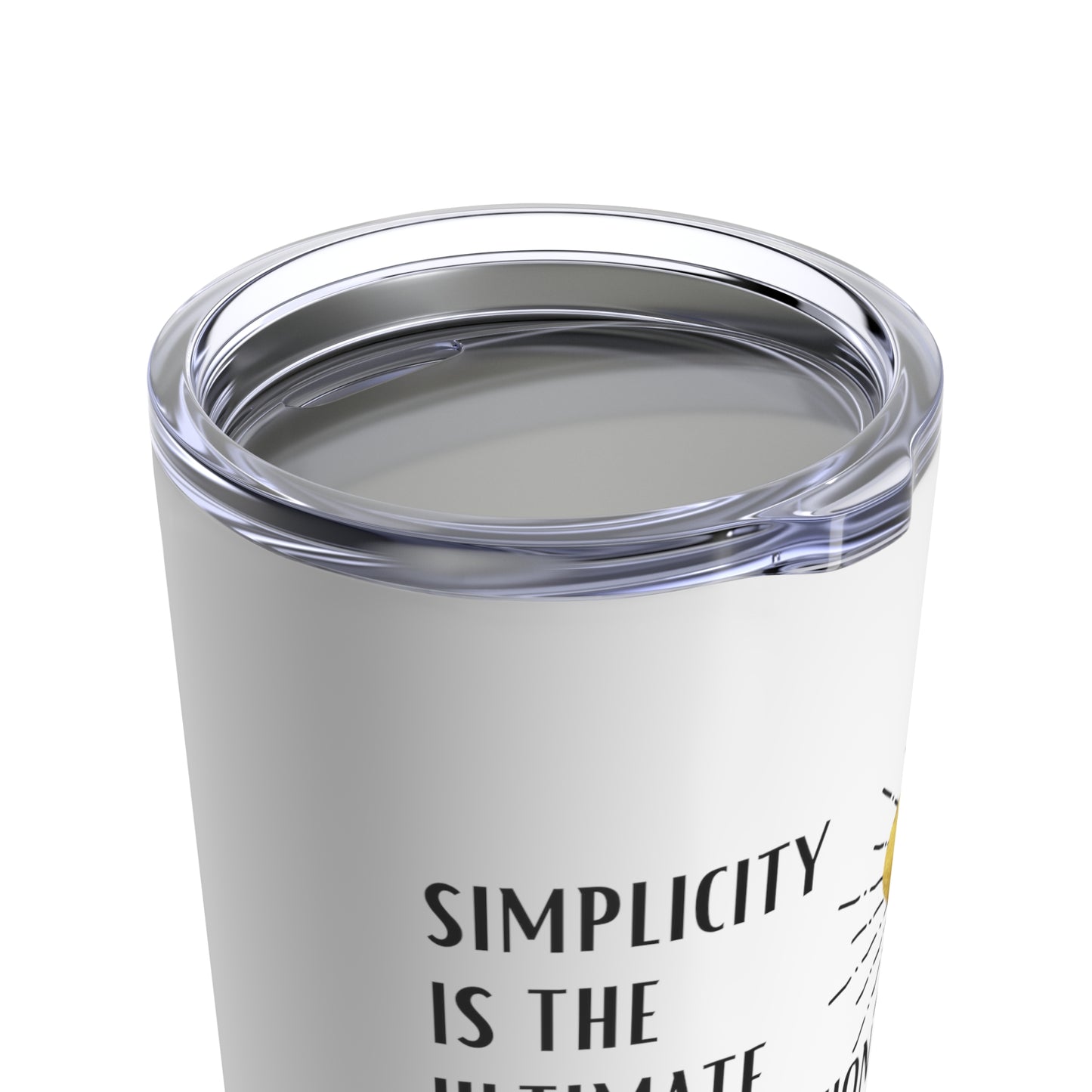 Classic Quote Tumbler - Leonardo da Vinci, 'Simplicity is the ultimate sophistication'