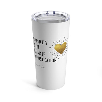 Classic Quote Tumbler - Leonardo da Vinci, 'Simplicity is the ultimate sophistication'