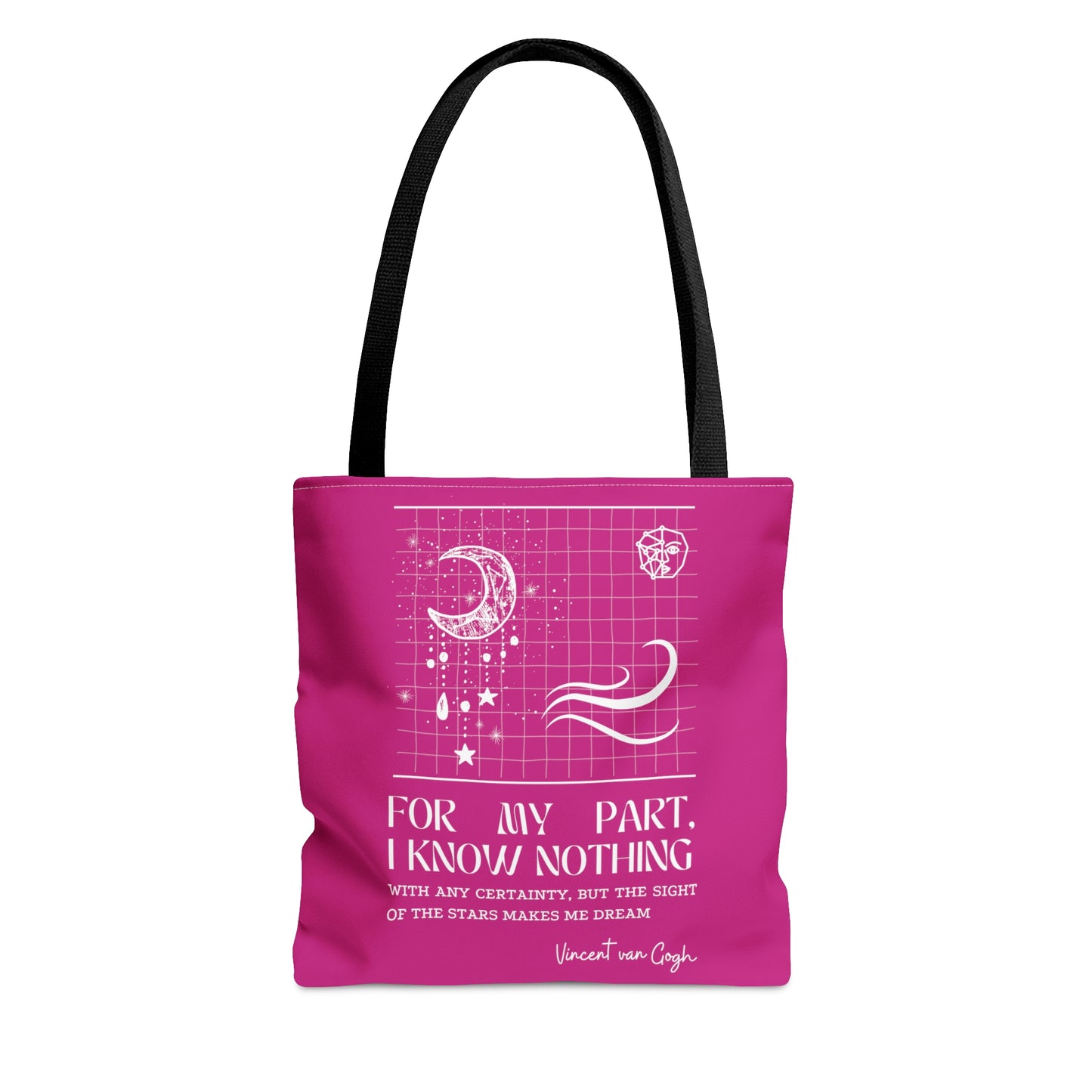 Classic Quotes Tote Bag - Vincent van Gogh, 'For my part, I know nothing with any certainty, but the sight of the stars makes me dream' - Tote Bag