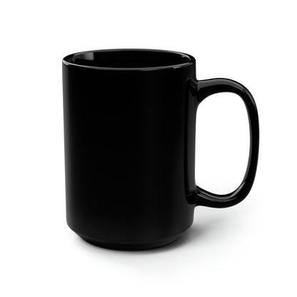 Classic Quotes Black Mug - Emily Dickinson, 'If your nerve deny you, go above your nerve' - 15oz Black Mug