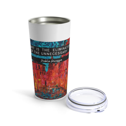 Classic Quotes Tumbler - Pablo Picasso, 'Art is the elimination of the unnecessary'