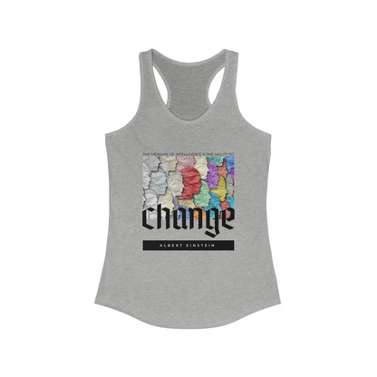 Classic Quotes Racerback Tank - Albert Einstein, 'The measure of intelligence is the ability to change' - Women's Ideal Racerback Tank