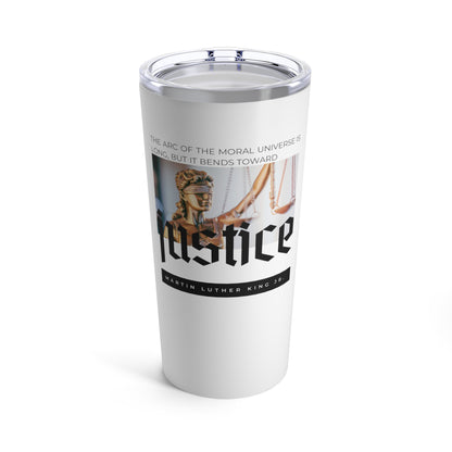 Classic Quote Tumbler - Martin Luther King Jr, 'The arc of the moral universe is long, but it bends toward justice'