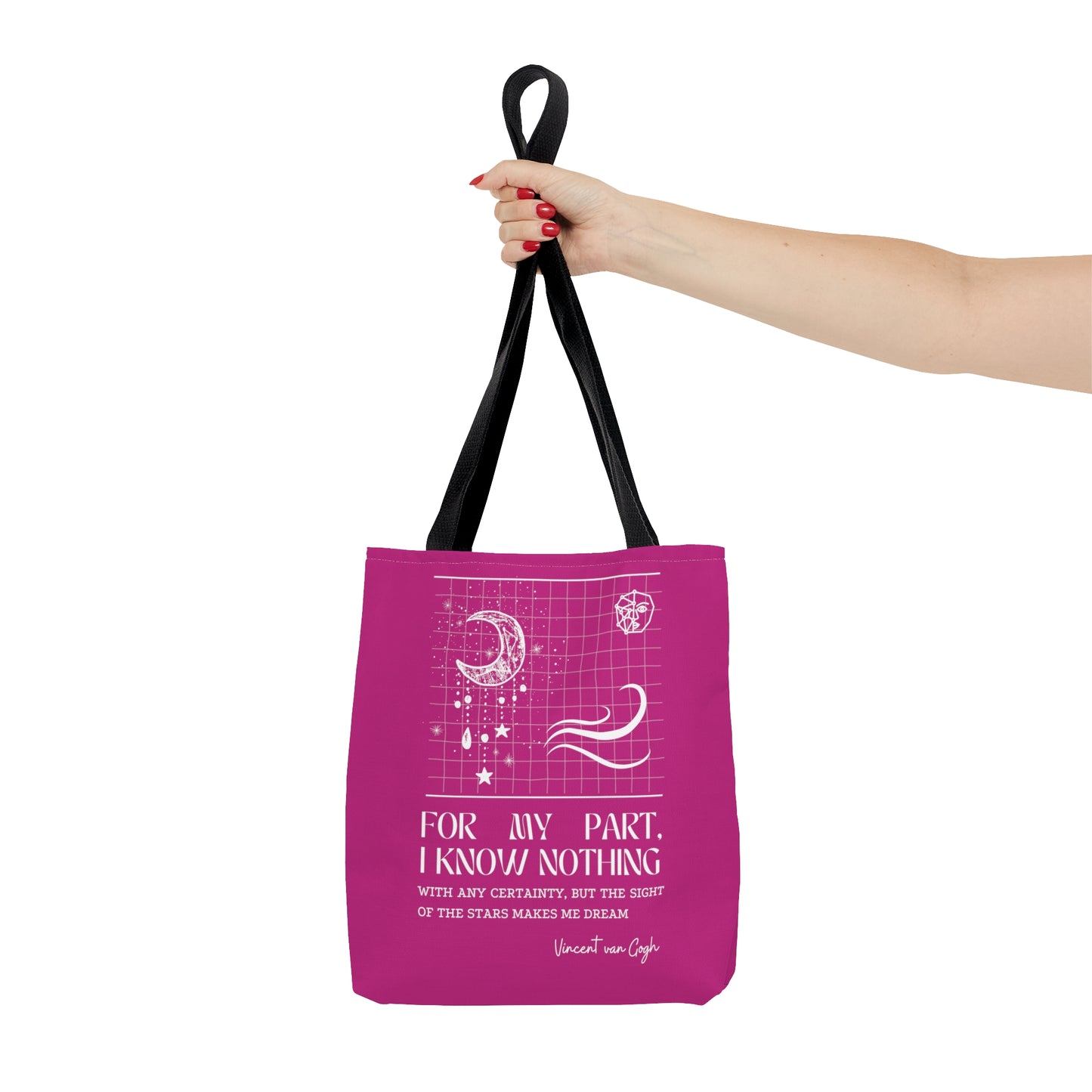 Classic Quotes Tote Bag - Vincent van Gogh, 'For my part, I know nothing with any certainty, but the sight of the stars makes me dream' - Tote Bag