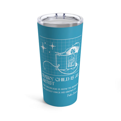 Classic Quotes Tumbler - Pablo Picasso, 'Every child is an artist. The problem is how to remain an artist once he grows up'