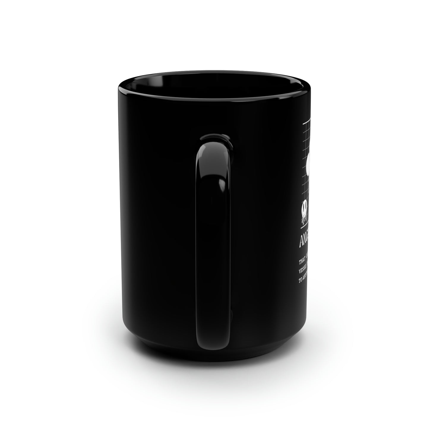 Classic Quotes Black Mug - Mark Twain, 'Anger is an acid that can do more harm to the vessel in which it is stored than to anything on which it is poured' - 15oz Black Mug