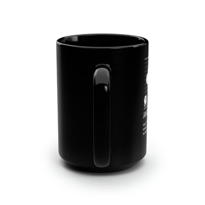 Classic Quotes Black Mug - Mark Twain, 'Anger is an acid that can do more harm to the vessel in which it is stored than to anything on which it is poured' - 15oz Black Mug