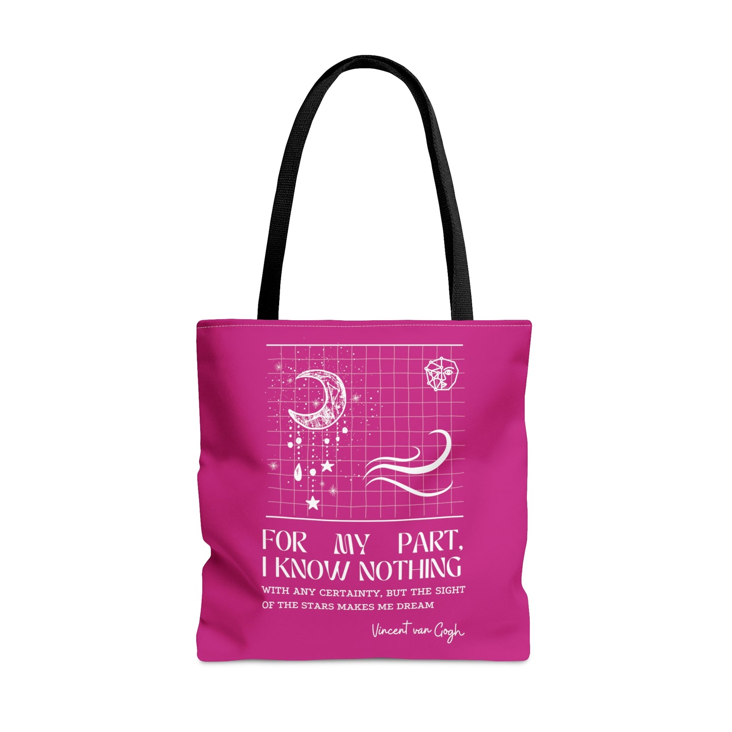 Classic Quotes Tote Bag - Vincent van Gogh, 'For my part, I know nothing with any certainty, but the sight of the stars makes me dream' - Tote Bag
