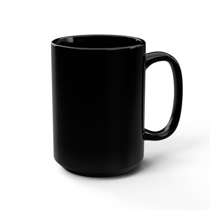 Classic Quotes Black Mug - Emily Dickinson, 'If your nerve deny you, go above your nerve' - 15oz Black Mug