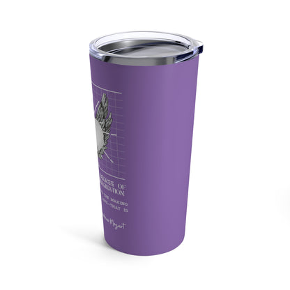 Classic Quotes Tumbler - Wolfgang Amadeus Mozart, 'Neither a lofty degree of intelligence nor imagination nor both together go to the making of genius. Love, love, love—that is the soul of genius'