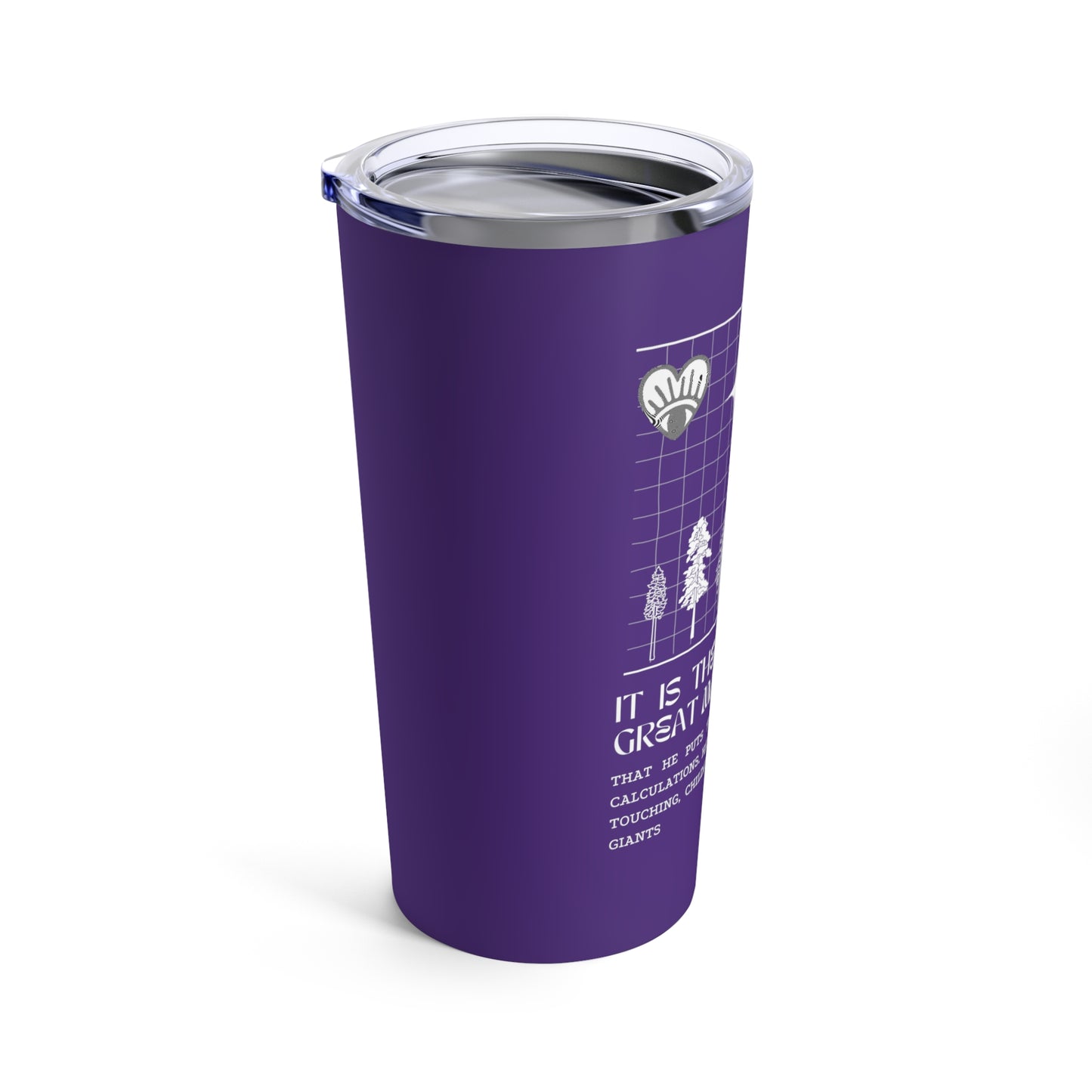 Classic Quotes Tumbler - Edgar Degas, 'It is the mark of a great man that he puts to flight all ordinary calculations. He is at once sublime and touching, childlike and of the race of giants'