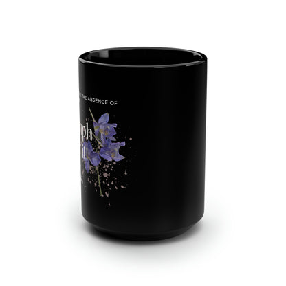 Classic Quotes Black Mug - Nelson Mandela, 'Courage is not the absence of fear, but the triumph over it' - 15oz Black Mug