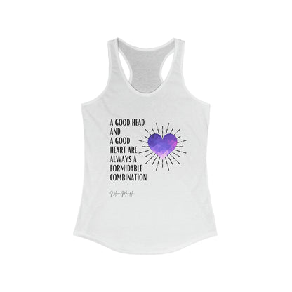 Classic Quotes Racerback Tank - Nelson Mandela, 'A good head and a good heart are always a formidable combination' - Women's Ideal Racerback Tank