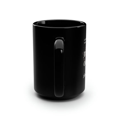Classic Quotes Black Mug - Nelson Mandela, 'Courage is not the absence of fear, but the triumph over it' - 15oz Black Mug