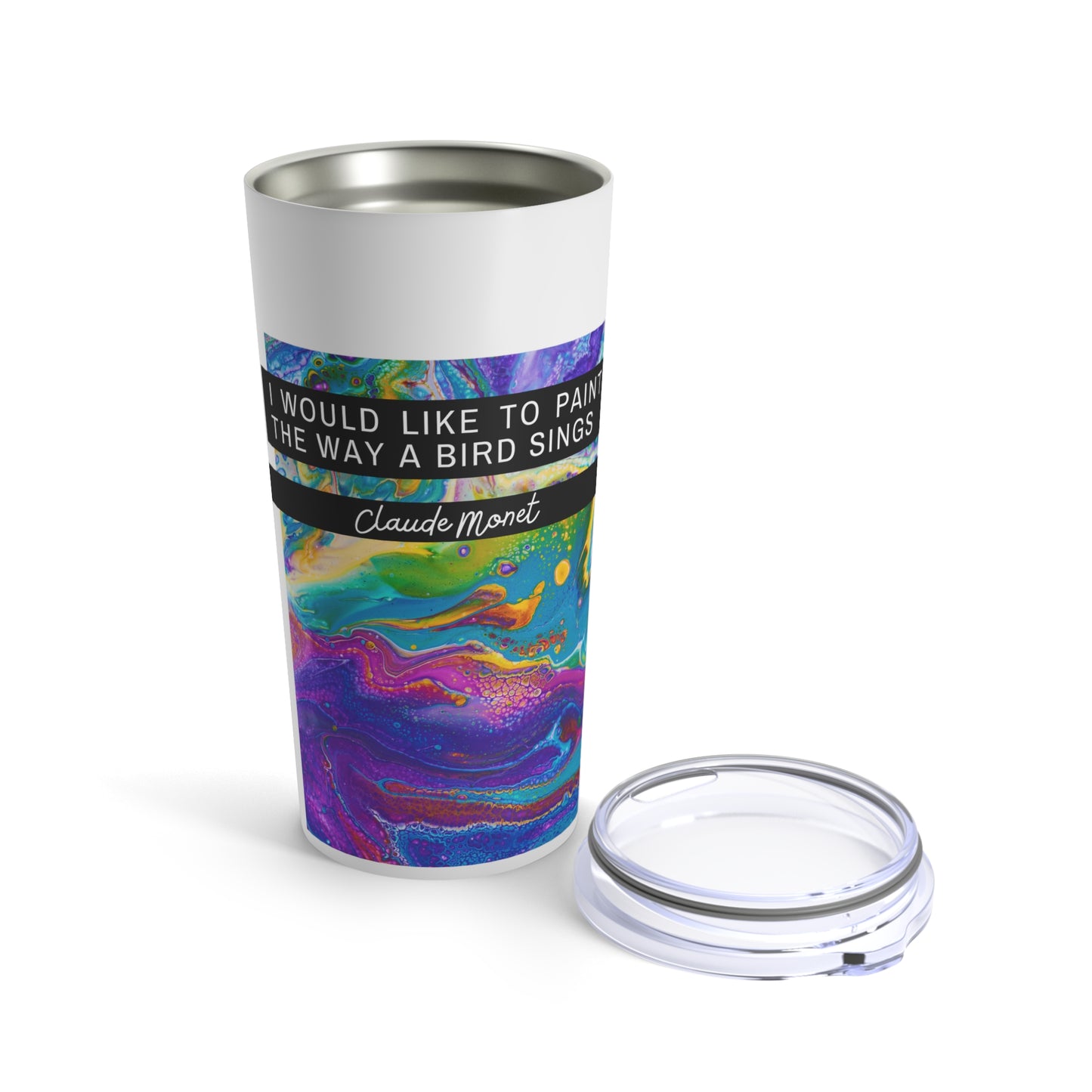 Classic Quotes Tumbler - Claude Monet, 'I would like to paint the way a bird sings'