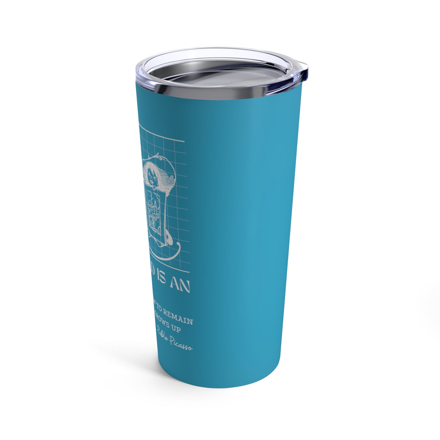 Classic Quotes Tumbler - Pablo Picasso, 'Every child is an artist. The problem is how to remain an artist once he grows up'