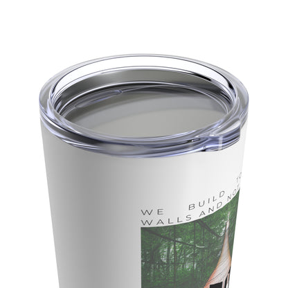 Classic Quote Tumbler - Isaac Newton, 'We build too many walls and not enough bridges''