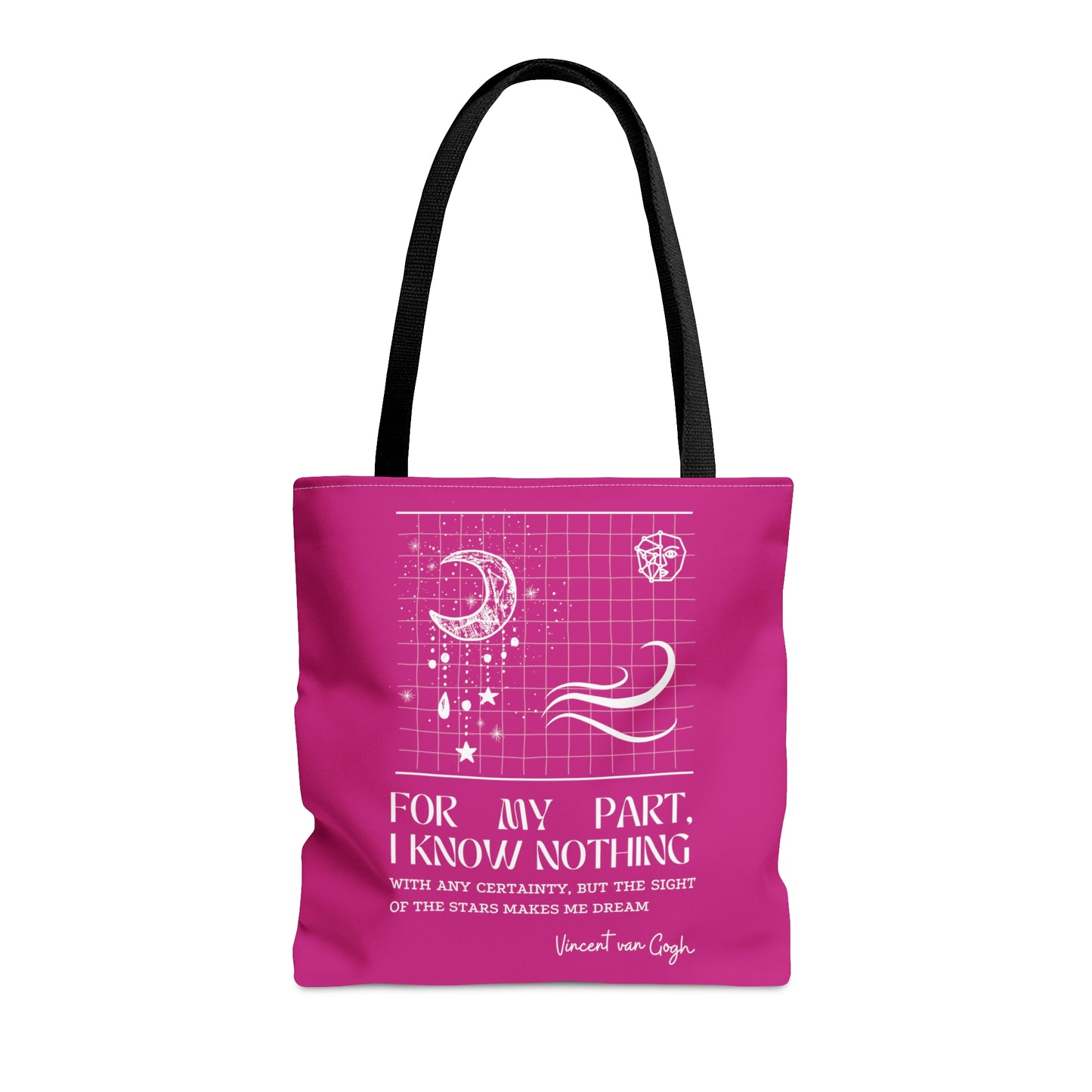 Classic Quotes Tote Bag - Vincent van Gogh, 'For my part, I know nothing with any certainty, but the sight of the stars makes me dream' - Tote Bag