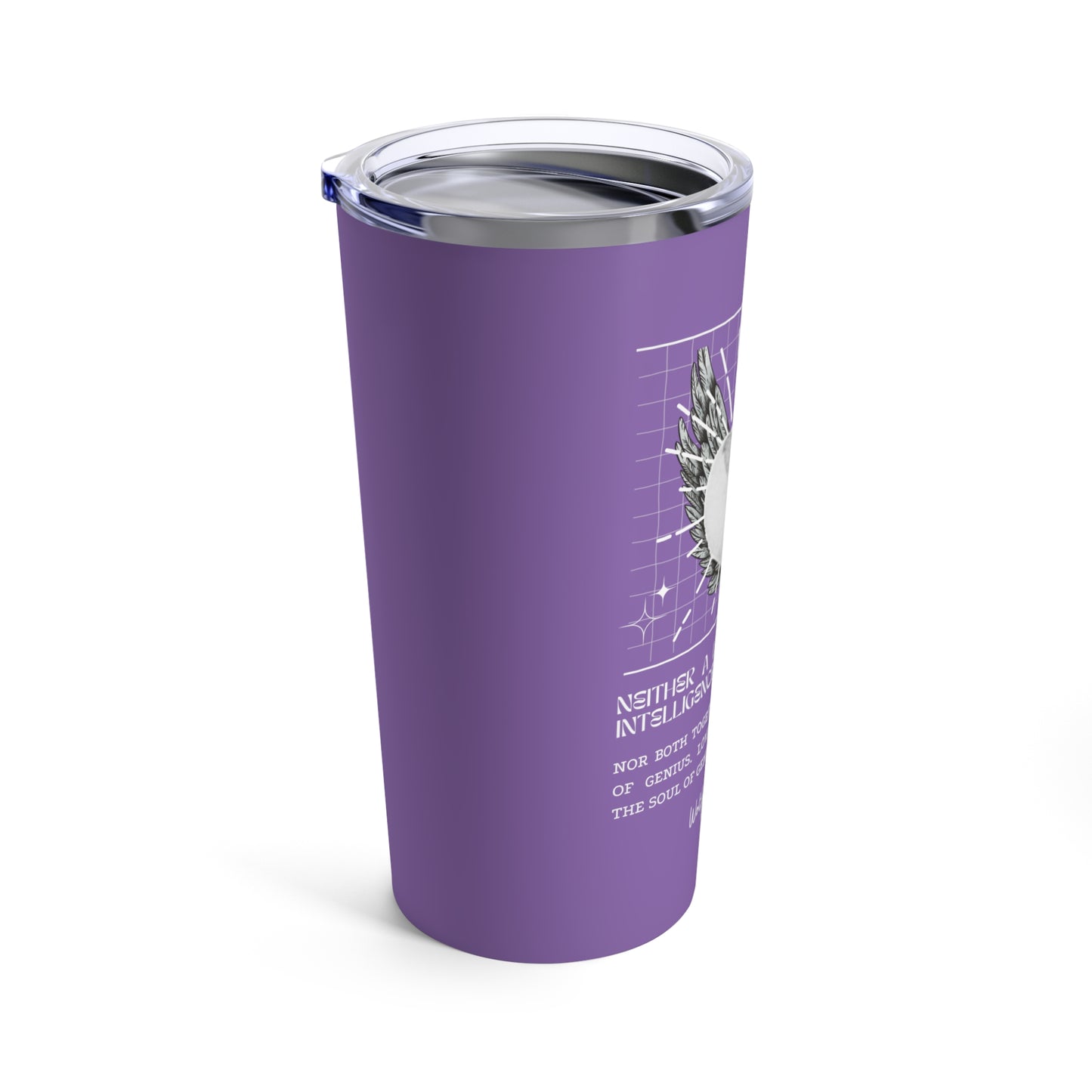 Classic Quotes Tumbler - Wolfgang Amadeus Mozart, 'Neither a lofty degree of intelligence nor imagination nor both together go to the making of genius. Love, love, love—that is the soul of genius'