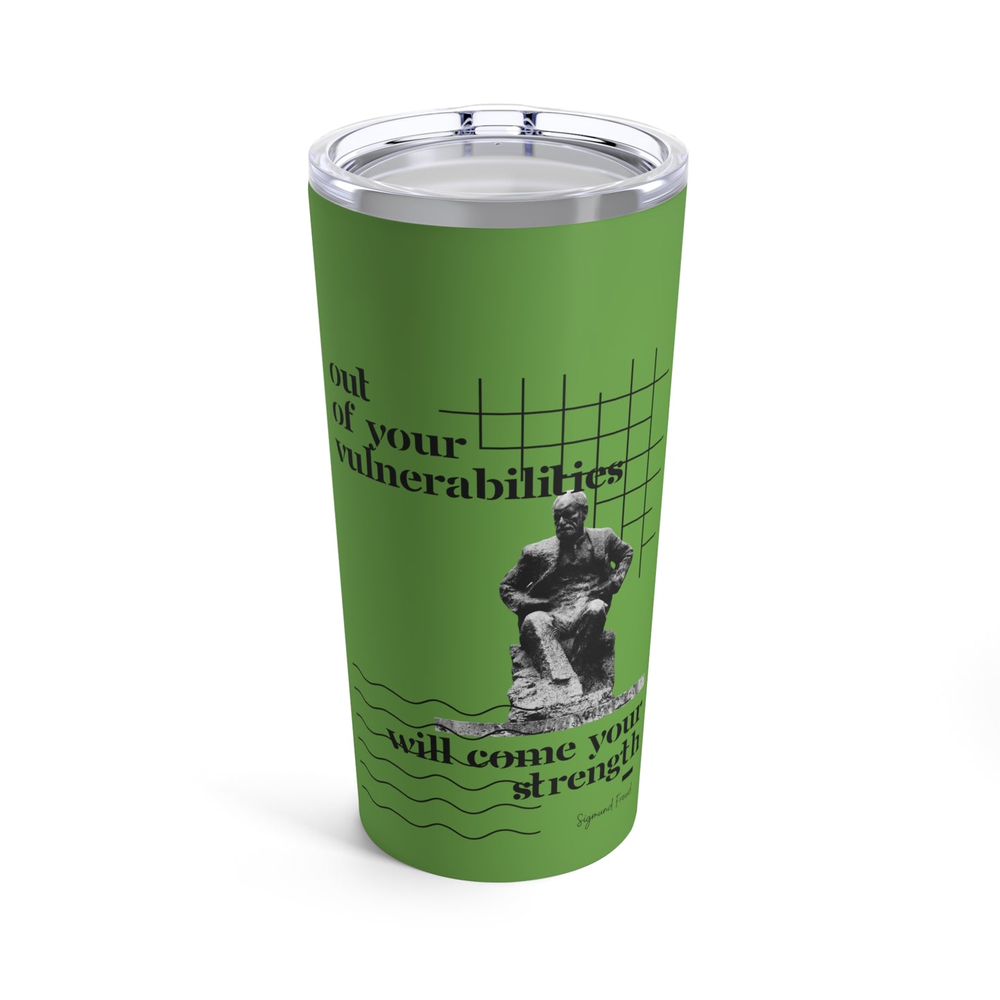 Classic Quotes Tumbler - Sigmund Freud, 'Out  of your vulnerabilities will come your strength'