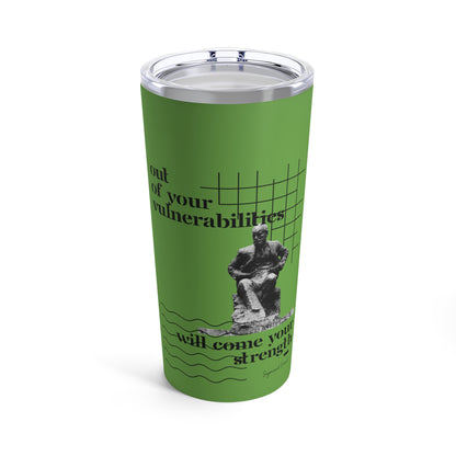 Classic Quotes Tumbler - Sigmund Freud, 'Out  of your vulnerabilities will come your strength'