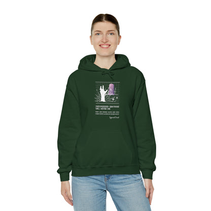 Classic Quotes Hoodie - Sigmund Freud, 'Unexpressed emotions will never die. They are buried alive and will come forth later in uglier ways' - Unisex Heavy Blend™ Hooded Sweatshirt