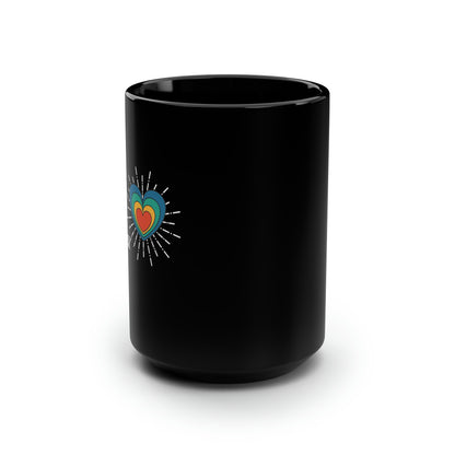 Classic Quotes Black Mug - Sigmund Freud, 'In the small matters trust the mind, in the large ones the heart' - 15oz Black Mug