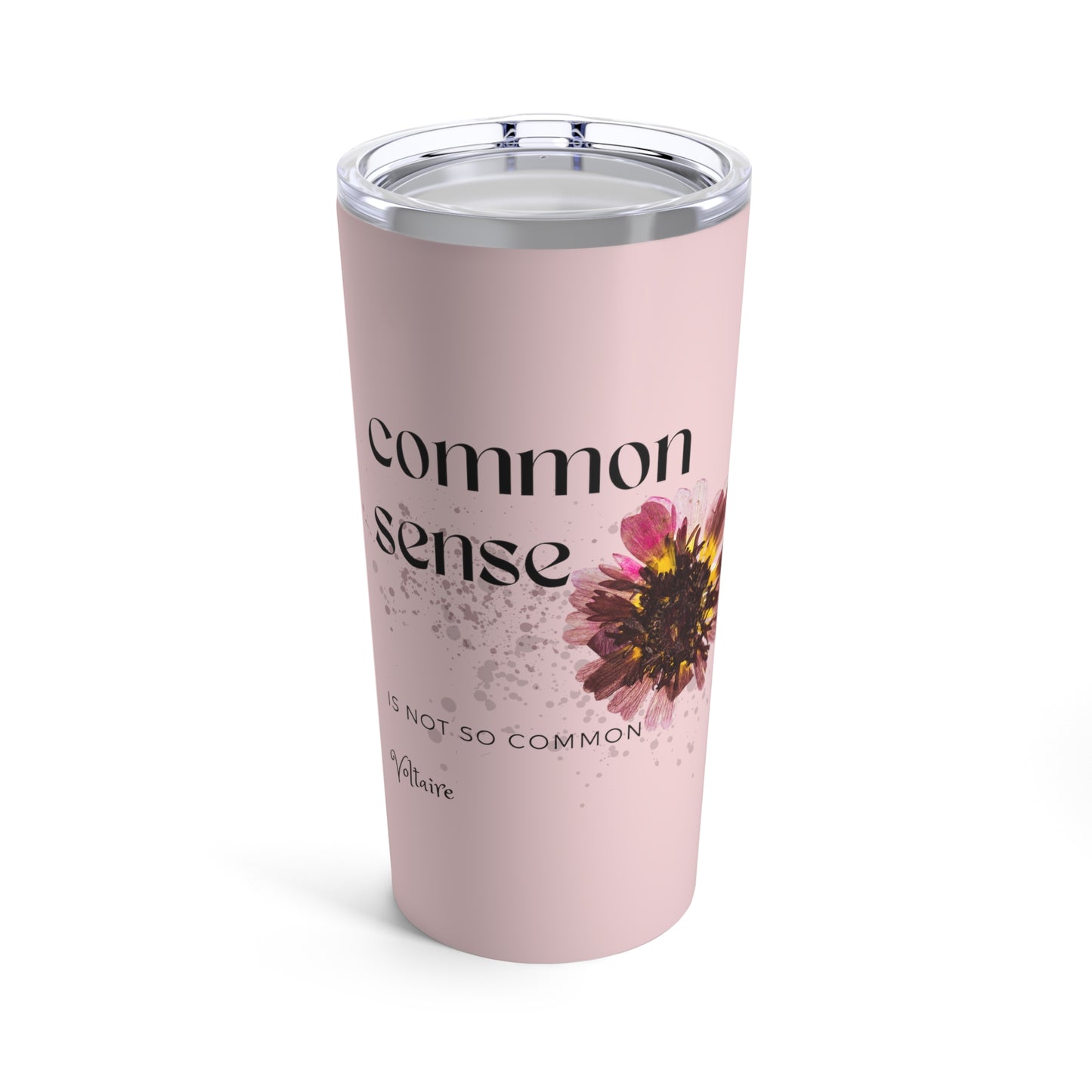 Classic Quotes Tumbler - Voltaire, 'Common sense is not so common'