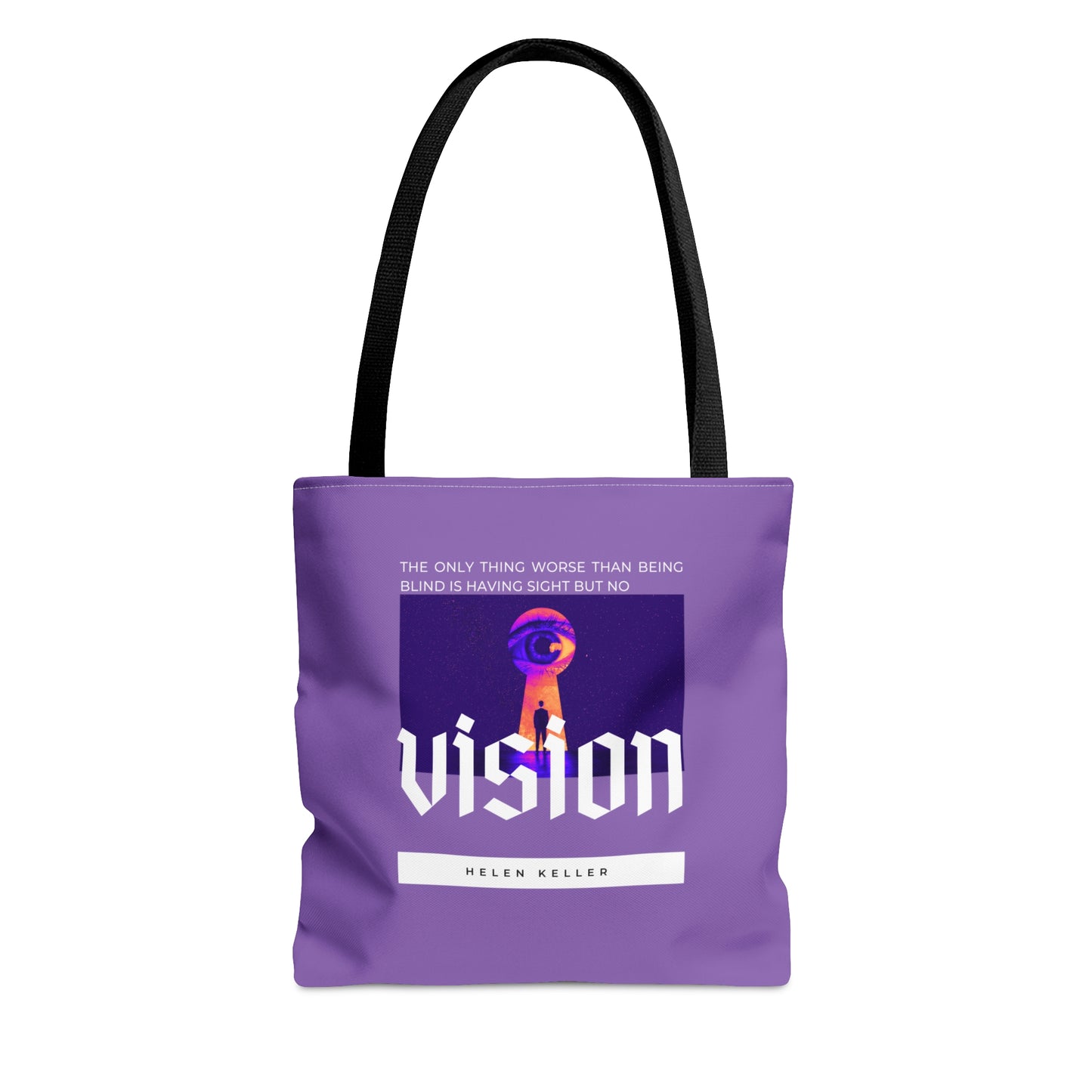 Classic Quotes Tote Bag - Helen Keller, 'The only thing worse than being blind is having sight but no vision' - Tote Bag
