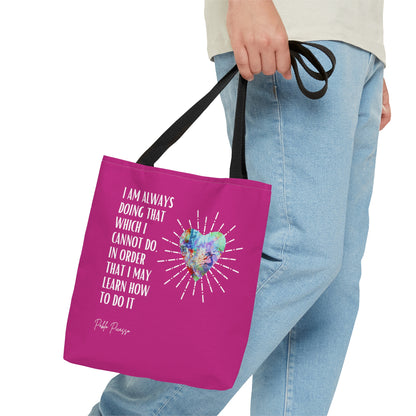 Classic Quotes Tote Bag - Pablo Picasso, 'I am always doing that which I cannot do, in order that I may learn how to do it' - Tote Bag