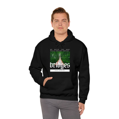 Classic Quotes Hoodie - Isaac Newton, 'We build too many walls and not enough bridges'' - Unisex Heavy Blend™ Hooded Sweatshirt