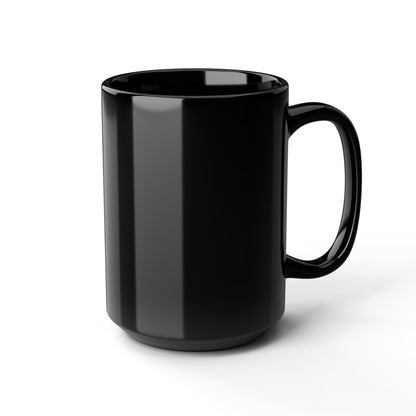 Classic Quotes Black Mug - Emily Dickinson, 'If your nerve deny you, go above your nerve' - 15oz Black Mug